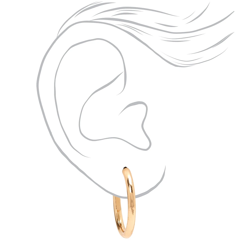 Gold-tone 20mm Hoop Earrings
