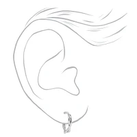 Silver-tone Textured Earrings Set