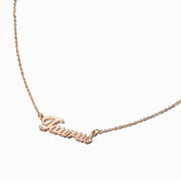 Gold-tone Script Zodiac Pendant Necklace - Taurus 