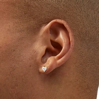 C LUXE by Claire's 18k Yellow Gold Plated Cubic Zirconia Heart Stud Earrings