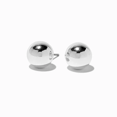 Silver-tone Ball Stud Earrings