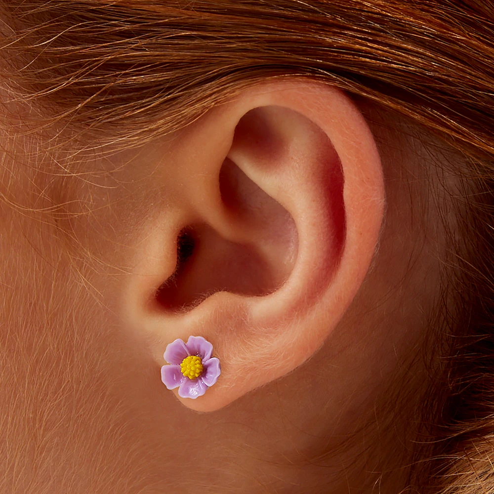 Carved Flower Earrings