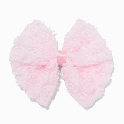 Claire's Club Pink Rose Hair Bow Clip