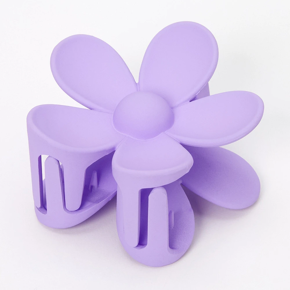 Lilac Matte Flower Hair Claw