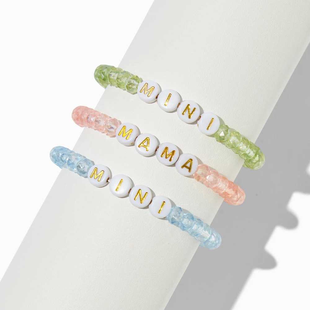 Best Friends ''Mama & Minis'' Beaded Stretch Bracelets - 3 Pack