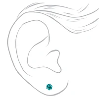 Crystal Rainbow 4mm Stud Earrings - 9 Pack