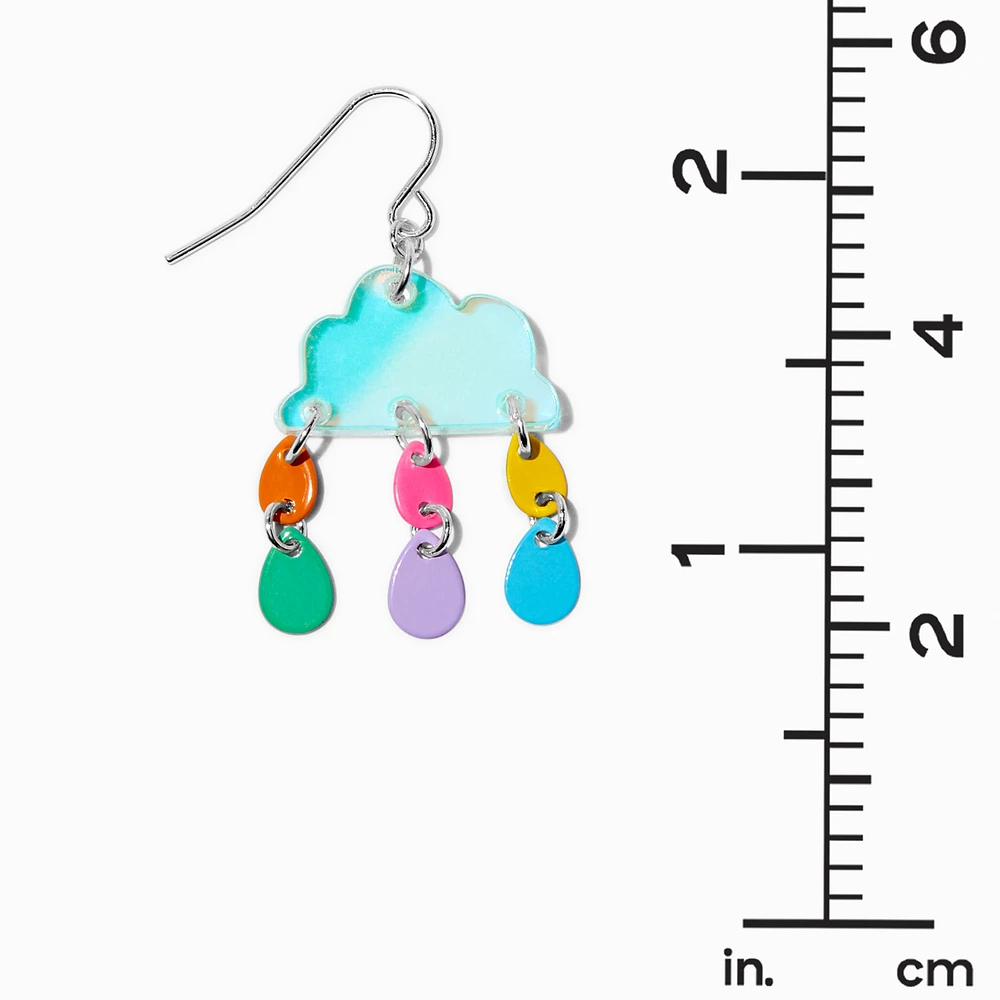 Rainbow Cloud 1" Drop Earrings