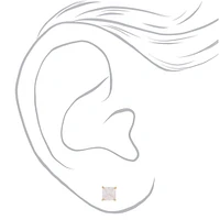 C LUXE by Claire's 18kt Gold Plated Cubic Zirconia 7mm Square Stud Earrings