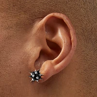 Black & White Rave Spike Burst Stud Earrings 