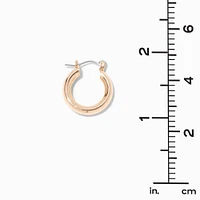 Gold-tone Tube 20mm Hoop Earrings