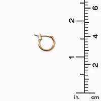 Gold-tone 10mm Mini Hoop Earrings