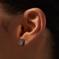 Splatter Button Faux Ear Plug Earrings