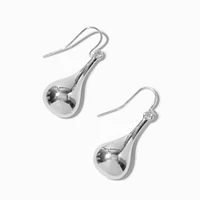 Silver-tone Liquid Drop Earrings
