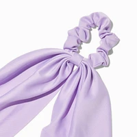 Lilac Satin Small Hair Scrunchie Scarf