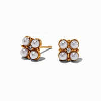 C LUXE by Claire's 18kt Gold Plated Cubic Zirconia Cluster Stud Earrings