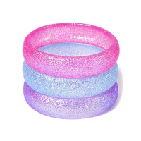 Claire's Club Glitter Bangle Bracelets - 3 Pack