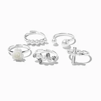 Claire's Club Special Occasion Rose Box Rings - 5 Pack