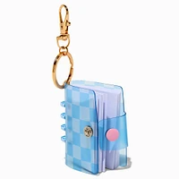 Blue Checkered Mini Diary Keychain