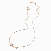 Gold-tone Script Zodiac Pendant Necklace - Taurus 
