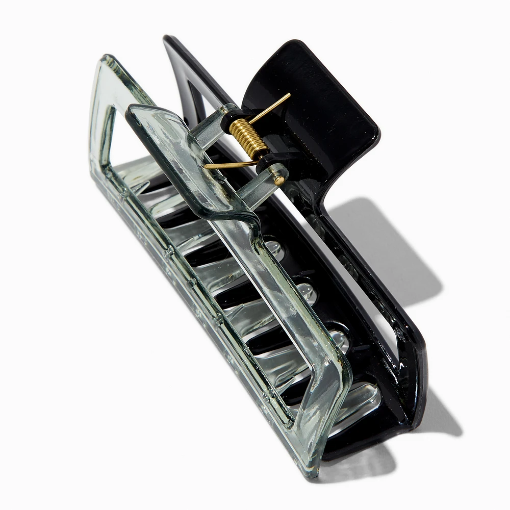 Large Two-Tone Rectangular Hair Claw