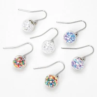 Holographic Shaker Drop Earrings - 3 Pack