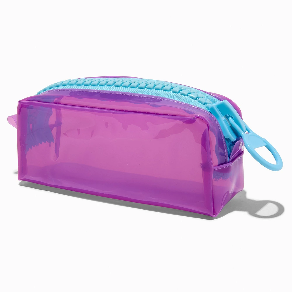 Purple Neon Colorblock Pencil Case
