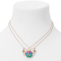 Best Friends Glow The Dark Outer Space Split Pendant Necklaces - 2 Pack