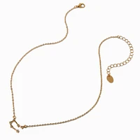 Gold-tone Zodiac Constellation Pendant Necklace