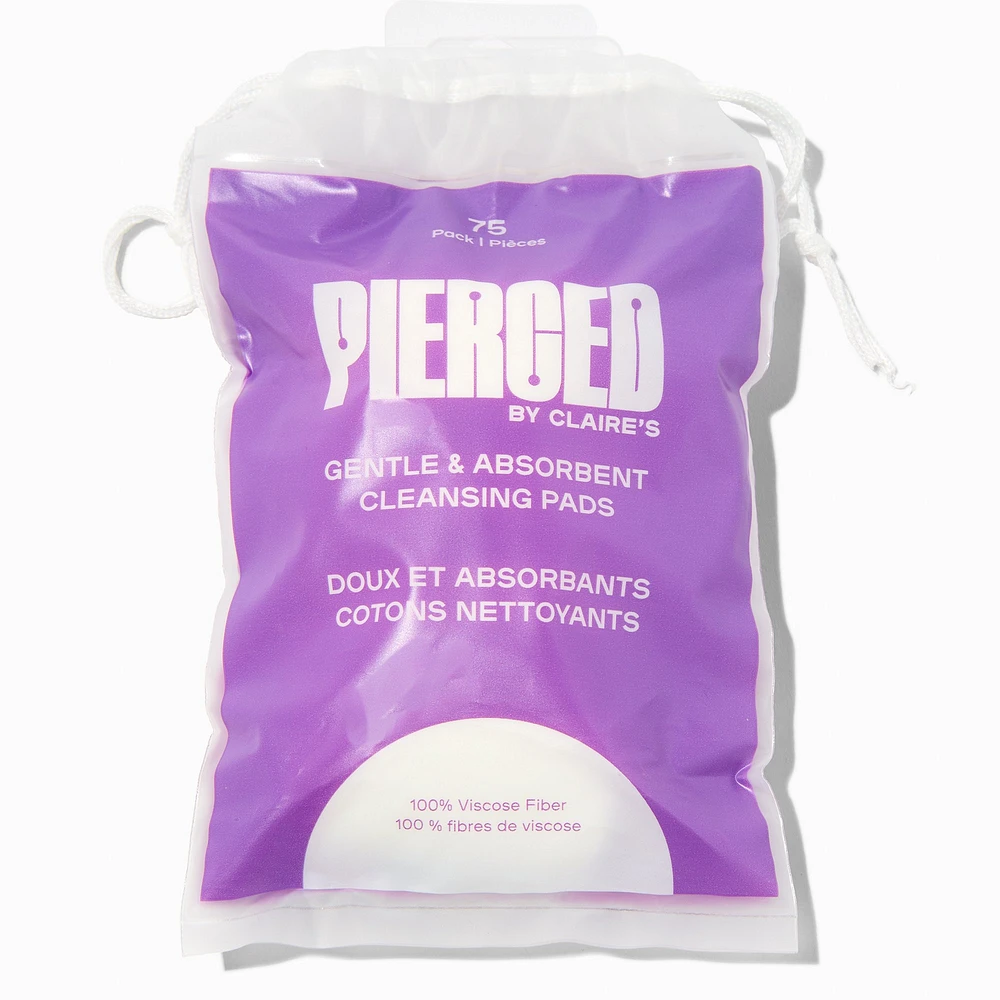Pierced by Claire's Cleansing Pads - 75 Pack 