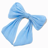 Blue Organza Hair Bow Clip