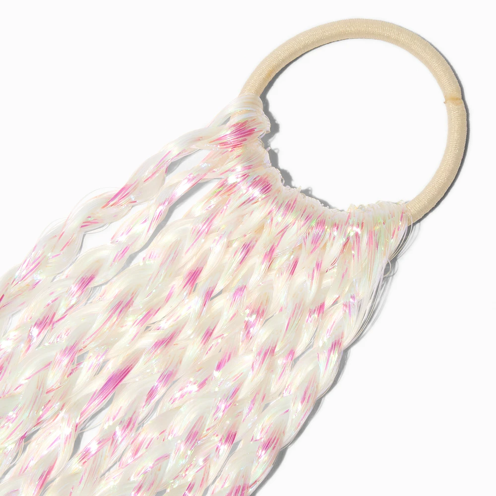 Iridescent Tinsel Faux Hair Tie