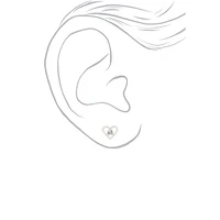 Silver-tone Embellished Spring Mix Stud Earrings - 9 Pack