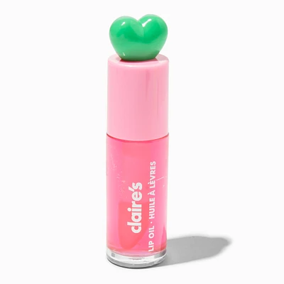 Green Heart Pink Lip Oil
