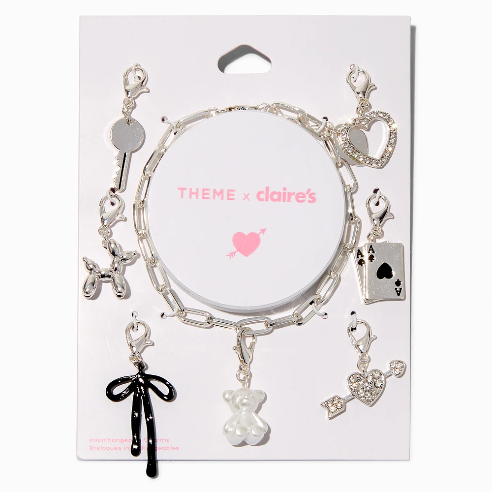 T H E M E x Claire's Silver-tone Bold Charm Bracelet