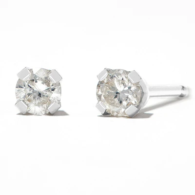 Round Diamond Stud Earrings 1/10 ct. tw. 14kt White Gold