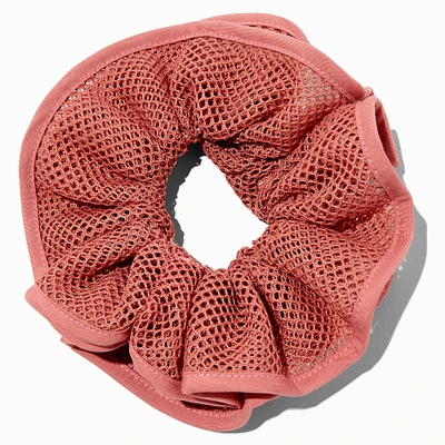 Mauve Mesh Hair Scrunchie