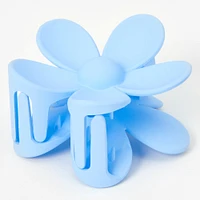 Blue Matte Flower Hair Claw