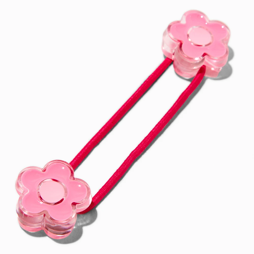 Claire's Club Bright Flower Charm Hair Ties - 6 Pack