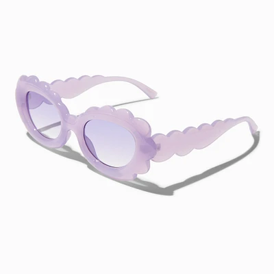 Lavender Puffy Scalloped Sunglasses