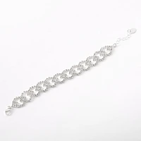 Silver-tone Crystal Lemon Chain Bracelet