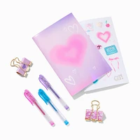 Checkered Clear Stationery Set