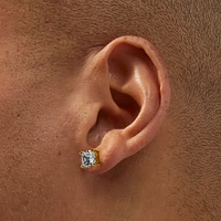 C LUXE by Claire's 18kt Gold Plated Cubic Zirconia 6mm Square Stud Earrings