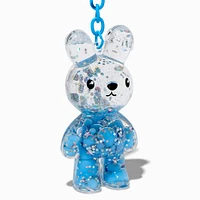 Bunny Water-Filled Glitter Keychain