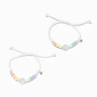 Best Friends Color-Changing UV Happy Face Rainbow Beads Bracelets - 2 Pack
