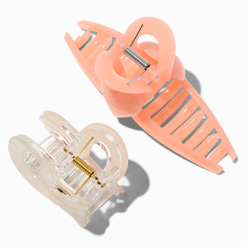 Heart Mixed Hair Claws - 2 Pack