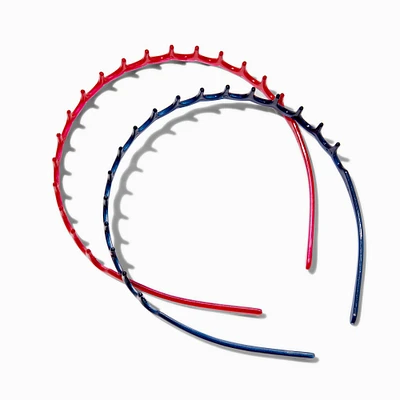 Red & Blue Zig Zag Headbands - 2 Pack