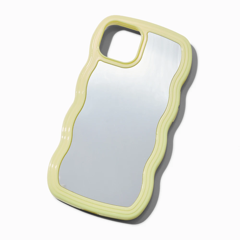 Yellow Trim Wavy Mirror Phone Case - Fits iPhone® 13/14/15
