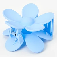 Blue Matte Flower Hair Claw
