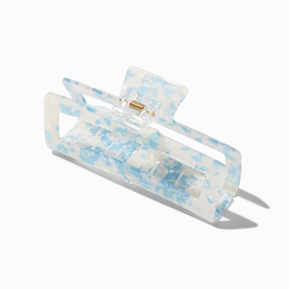 Blue Tortoiseshell Large Rectangular Hair Claw