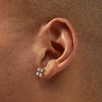 C LUXE by Claire's 18kt Gold Plated Cubic Zirconia Cluster Stud Earrings